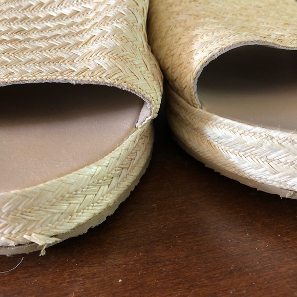 KAANAS womens 9 Martinique Slide SANDALS Raffia Natural Made by Hand - Picture 8 of 8